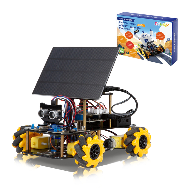 Adults School Children Kids Starter Coding Educational Learning Toy Smart Stem DIY Solar Energy Robotics Car Set Kit for Arduino