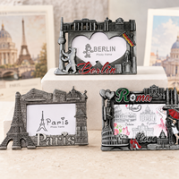 Cadeau promotionnel en gros, souvenir touristique personnalisé en résine 3D, aimant de réfrigérateur avec cadre photo, Rome, Italie, Berlin, Allemagne