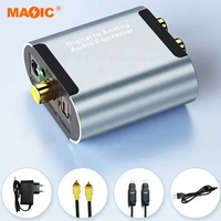 Convertidor digital a analógico de 1080P Adaptador de audio Spdif analógico a Lotus con convertidor decodificador de 3,5mm