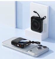 Batterie externe portable avec câble intégré 10000 mAh, charge sans fil 22,5 W, charge ultra-rapide, matériau ABS compact