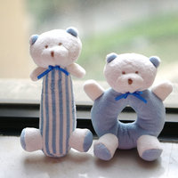 Jouet pour chien en peluche enrichissant, écologique et non toxique, ours, lapin, bâton à mâcher, hochet, couineur pour le broyage des dents, jeu interactif