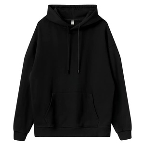 <span class=keywords><strong>Felpa</strong></span> in cotone 100% di spugna francese di 2025 qualità 380gsm semplice <span class=keywords><strong>felpa</strong></span> <span class=keywords><strong>oversize</strong></span> <span class=keywords><strong>con</strong></span> <span class=keywords><strong>cappuccio</strong></span> <span class=keywords><strong>nera</strong></span> per stampa a sbuffo tessuto antirughe - Product Image 3