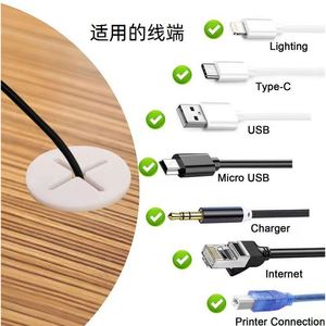 Cross-shaped Silicone Small Hole Mobile Phone Desktop Wiring Hole Cover Counter Dust-proof and Wire protection Hole - Product Image 4