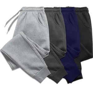 Yeni varış kış rahat Polyester örgü pantolon yumuşak spor koşu erkek sweatpants