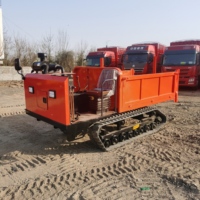 Camion à benne basculante sur chenilles de 5 tonnes pour l'agriculture, la foresterie et le transport de vergers Chargeur frontal avec moteur pour chargeuse compacte
