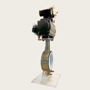 D671F-16P liuhe thép không gỉ PTFE khí nén Wafer tấm Van bướm - Product Image 2