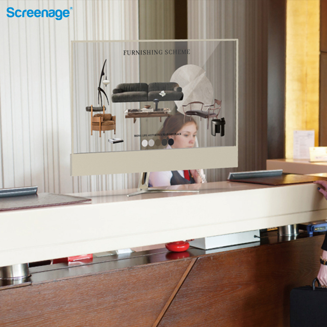 55 Inch Transparent Flexible OLED 1920x1080 High Contrast Digital Signage Display Touch Screen 3-Year Warranty 178 Viewing