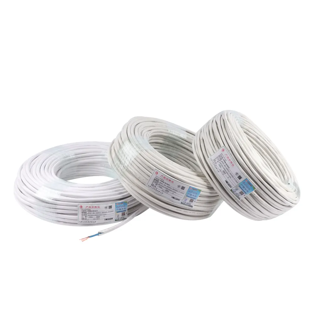 BLVVB-Cable de cobre puro de doble núcleo para aire acondicionado, Cable de 2 núcleos, 0,75mm, 1mm, 1,5mm, 2,5mm, para el hogar