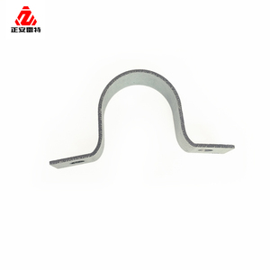 Silver Galvanized Steel U Bracket <b>Pipe</b> <b>Clamp</b> Saddle <b>Clamp</b> with Screw Holes for Fixing <b>Water</b> Tube Conduit Hardware - Product Image 4