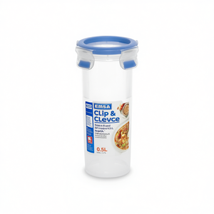 Emsa Clip & Close 0.5L Round Food <b>Storage</b> <b>Container</b> With Seal Lid For Freshness - Product Image 2