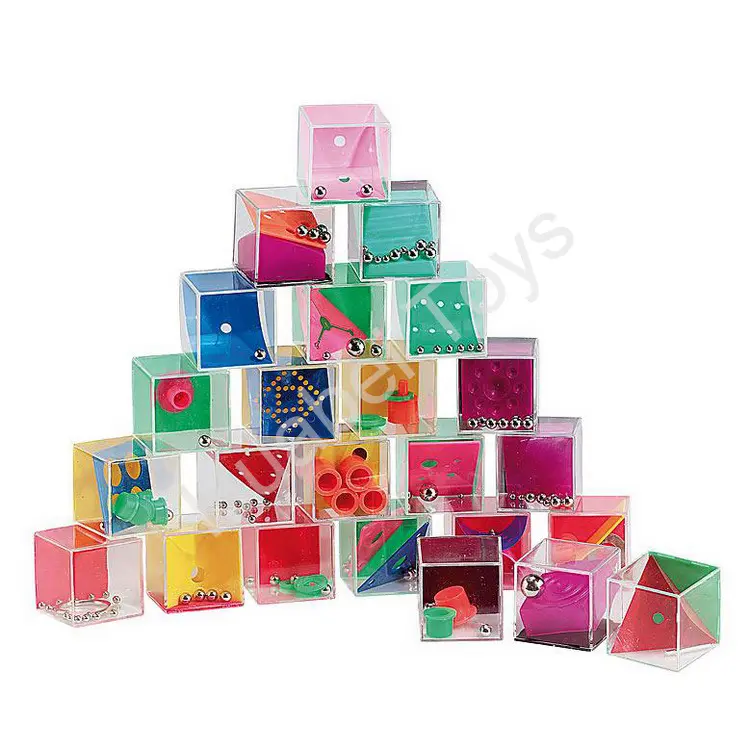 Puzzle DIY toy game box gravity balance ball 24-piece set concentration training mini ball maze Rubik's Cube game mini ball maze
