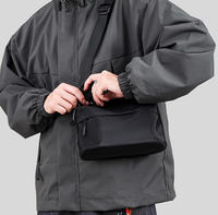 2026 Nieuwe effen trendy Oxford casual schoudertas voor heren, minimalistische mode, grote capaciteit, waterdichte messenger bag