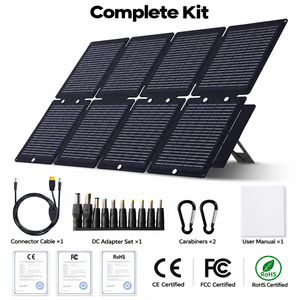 60W Portable Foldable <b>Solar</b> <b>Panel</b> Monocrystalline ETFE <b>USB</b> Type C IP67 Lightweight Charger for Travel Camping and Emergency Use - Product Image 4