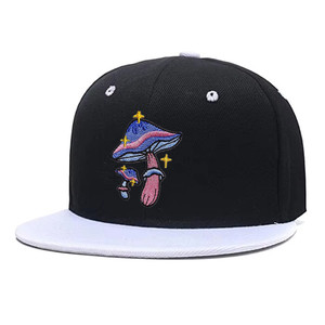 Casquette Snapback personnalisée 100% acrylique avec logo d'équipe, casquette de baseball à visière plate bicolore style hip-hop, casquette snapback 6 panneaux - Product Image 2