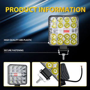 2 pièces, feux de signalisation LED carrés pour pare-chocs de voiture, blanc, rouge, bleu, clignotants, lampes de balise, moto, 12-24V - Product Image 4