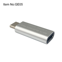 Adaptador Bloqueador de Datos USB C a USB, Marca Silver, Nuevo, de Aleación de Aluminio, Fuente de Alimentación CA/CC para Laptop y Teléfono Móvil, 100% Compatible con OEM