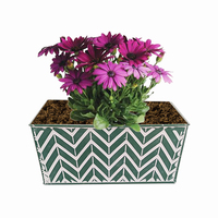 Seaux à vagues en métal galvanisé géométrique couture planteur fer plantes conteneur décoration maison jardin Pot de fleur