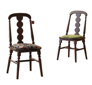 Chaise de salle à manger en bois massif avec revêtement en velours, style minimaliste du milieu du siècle, style nordique européen de luxe léger - Product Image 1