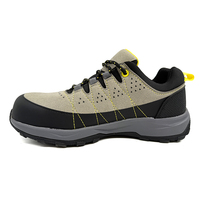 Chaussures de sécurité basses antidérapantes unisexes MaxiTough CE en daim, protection industrielle, travail, cuir microfibre, bottes de soudage
