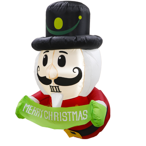 Nouveau modèle gonflable de casse-noisette de Noël d'extérieur tendance, étanche, de 3,5 pieds, avec lumières LED, en polyester - Product Image 1