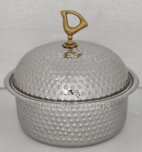Metal <b>Cooking</b> <b>Pot</b> Round Shape Handmade Designer Wholesale Food <b>Pot</b> Shiny Polished Wholesale Stainless Steel Casserole - Product Image 4