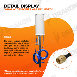 ドローン警察バトン型長距離インターネットワイヤレスグラスファイバーMIMOオムニ垂直分極50 km 1710-2700/5150-5850MHz - Product Image 5