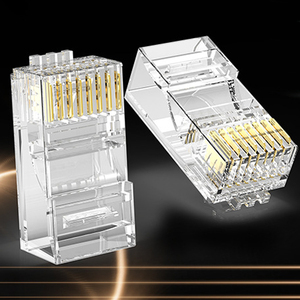 Connecteur RJ45 blindé Cat5e 8 broches 50U avec capuchon, câble 24/26 AWG, 100 pièces, fourni par le fabricant, conforme TIA/EIA, en alliage de cuivre - Product Image 5