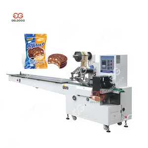 Gelgoog Fortune Cookies Pouch Flow Packing Machine Individual Pequenos Cookies Máquina De Embalagem Para Cookies