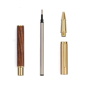 2026年製 42g 0.7mm カスタム高級スムースシグネチャーギフト ブラックペン ソリッドウッドメタルローラーボールペン ビジネス販促ギフト用 - Product Image 6