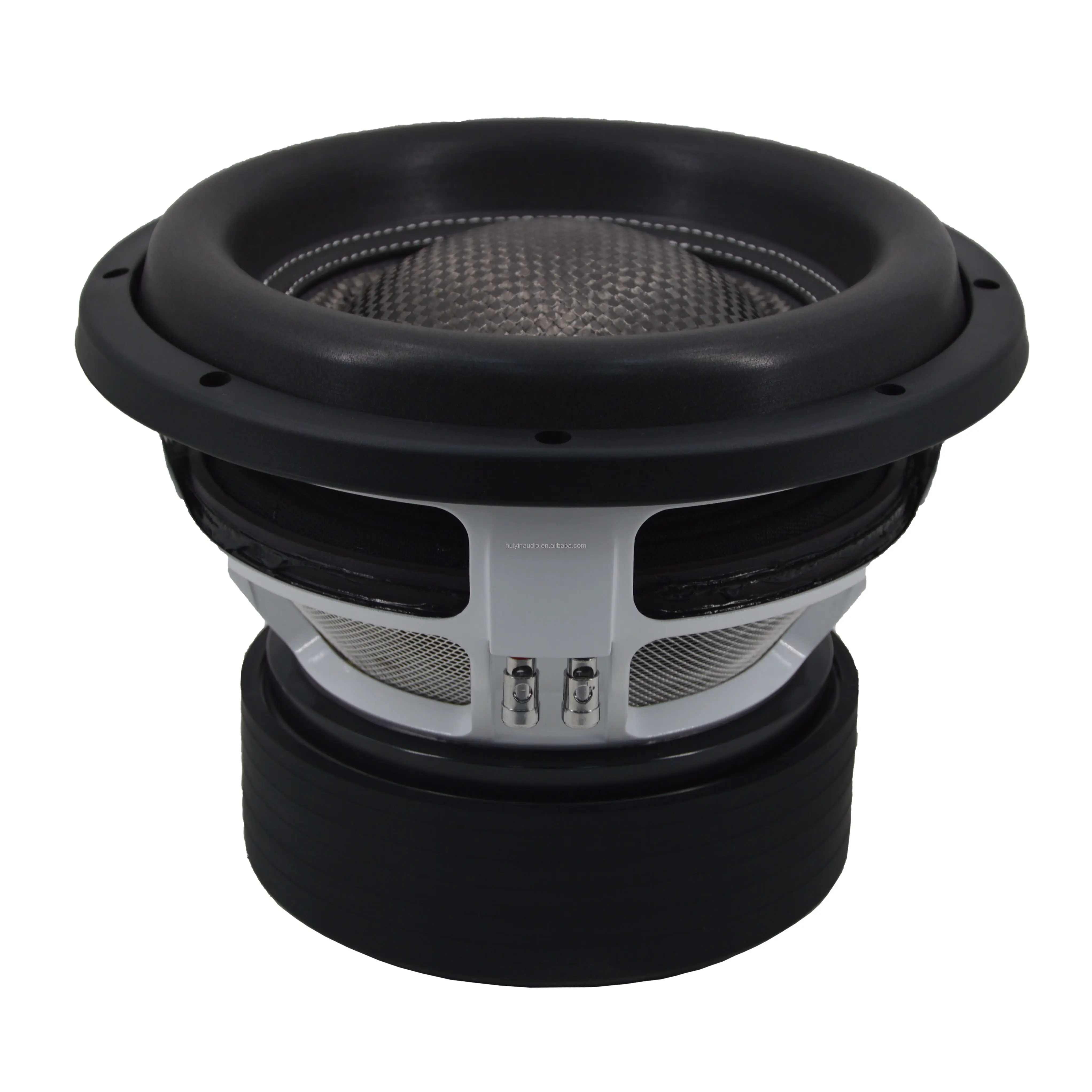 12-Inch Big Power Car Subwoofer 3000W RMS with Dual Voice Coil 4-Inch Diameter Carbon Cone and Aluminium Frame 12V Voltage