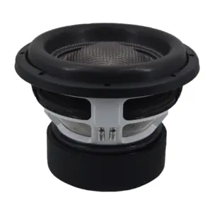 Subwoofer de carro grande potência de 12 polegadas 3000 W RMS com bobina de voz dupla Cone de carbono de 4 polegadas de diâmetro e estrutura de alumínio 12V Tensão