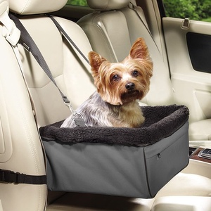 Verbesserter Luxus-Hunde-Autositz aus Oxford-Material mit Verstellbarem Metallrahmen, Waschbarem Dickem Kissen, Sicherheitsleine und Aufbewahrungsknopf - Product Image 1