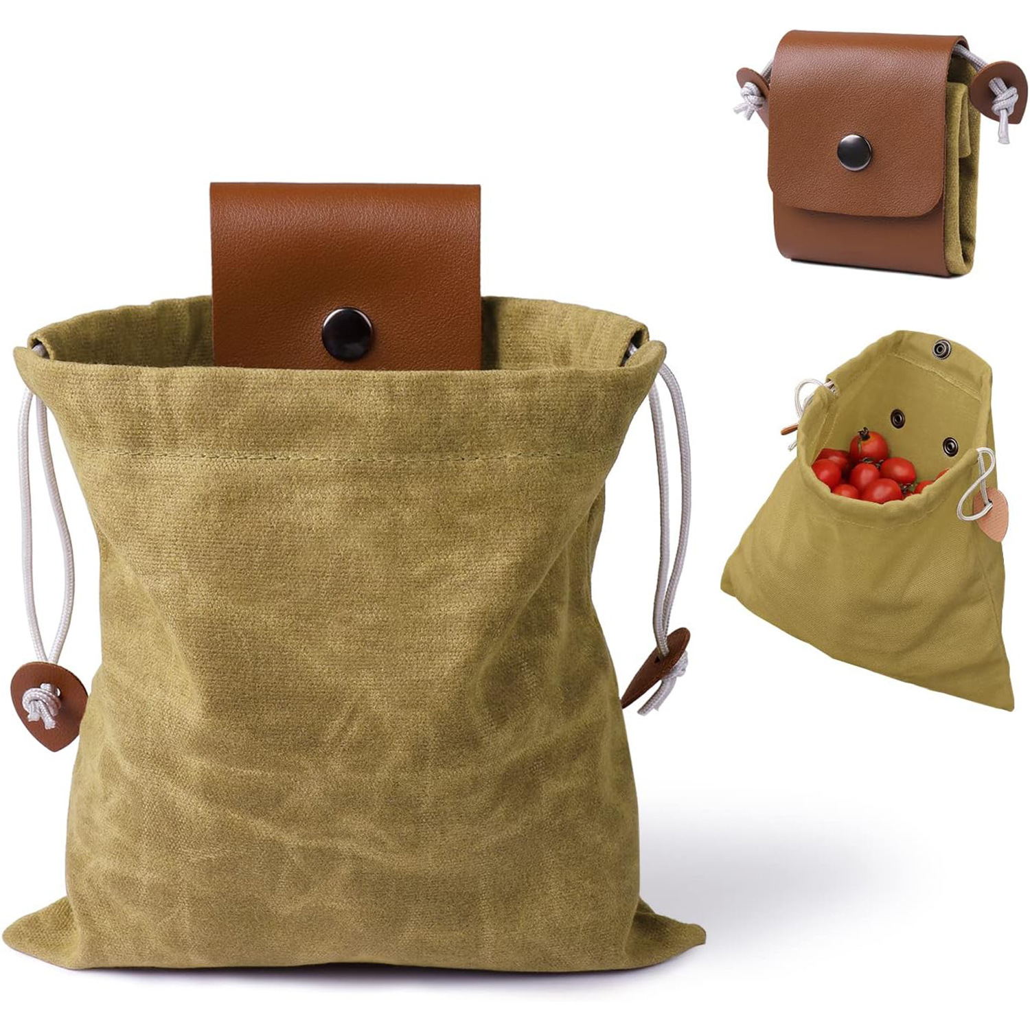 PU leather khaki color