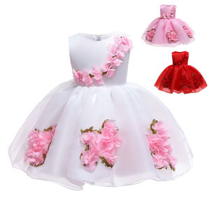 Vestidos de Verano Exclusivos al por Mayor para Niñas, Ropa Infantil con Volantes, Vestidos de Princesa con Flores para Fiestas de Cumpleaños, para Bebés de 0 a 3 Meses - Product Image 2
