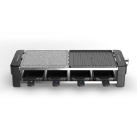 ANDONG 1400W Gril à raclette électrique domestique avec plateau en marbre