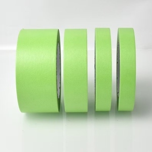 Cinta adhesiva de papel de poliéster <span class=keywords><strong>Waso</strong></span> verde, acrílico activado por agua de un solo lado, resistente al calor para pintar, separación de colores - Product Image 2