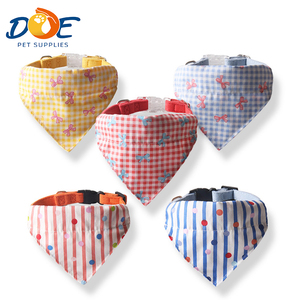 Nouveauté Doe Pet : Bandanas rayés mignons pour animaux <span class=keywords><strong>de</strong></span> compagnie, colliers ajustables à motif nœud, foulards triangulaires pour <span class=keywords><strong>collier</strong></span> d'animal - Product Image 1