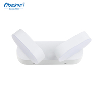 Applique murale LED 3 CCT IP65 étanche en aluminium à double tête, angle réglable, design moderne, pour intérieur/extérieur, hôtel, chambre