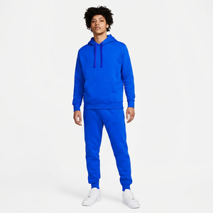 Conjunto Deportivo Informal para Hombre, Sudadera con Capucha Acolchada de Terciopelo Ligero, Pantalones Cortos, Color Sólido, Poliéster/Algodón - Product Image 1