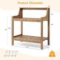 Banc de jardin robuste pour l'extérieur, en plastique HDPS noir, avec 3 niveaux de étagères à lattes, support de présentation pour plantes, pour jardin et terrasse