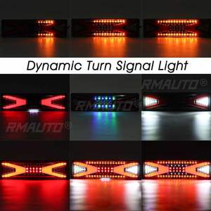 2 pièces Feux arrière LED 24V pour camion, feux de signalisation pour remorque, feux de brouillard pour camions, remorques, caravanes, UTE, camping-cars - Product Image 2