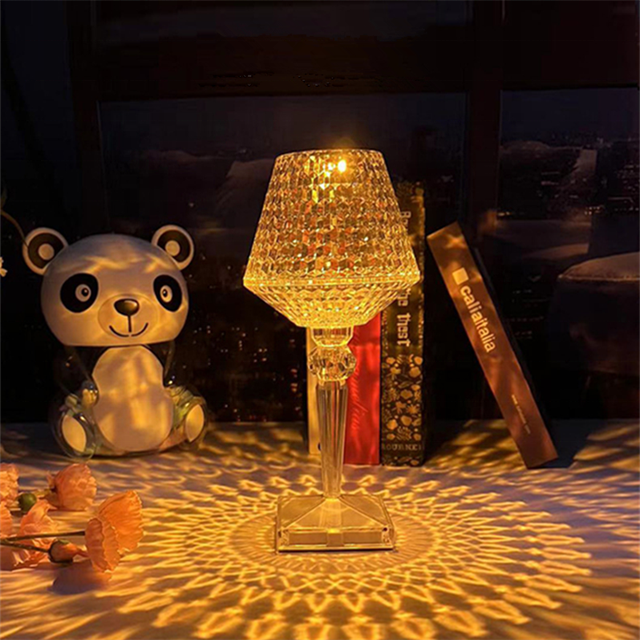 Multicolor Home Decoration Customized Acrylic Crystal Table Lamp Living Room Bedroom Table Lamps
