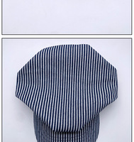Casquettes octogonales rayées ajustables pour cosplay d'ingénieur, pour adultes et enfants, pour spectacles sur scène, costumes d'Halloween, fêtes, chapeau de conducteur de train