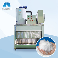 Machine à glace en flocons en gros d'usine 1 tonne/2 tonnes/3 tonnes/5 tonnes/8 tonnes/10 tonnes/15 tonnes/20 tonnes avec pompe à compresseur pour le stockage industriel du poisson