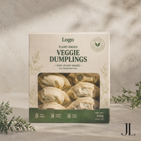 Fabricant de boîtes en carton de qualité alimentaire imprimées avec logo personnalisé pour les aliments végétaux surgelés, les raviolis végétariens