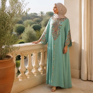 YSYL 2026 Nuovo Abito Abaya Ricamato per Donne Musulmane, Eid Ramadan, Stile Turco, Marocchino, Dubai, Elegante e Comodo - Product Image 5