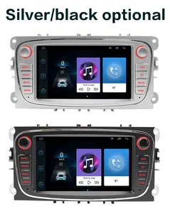Автомагнитола 2 Din, Android 10,1, 7 дюймов, стерео, GPS-навигация, Wi-Fi, MP5, BT, FM, RDS +, CAN-шина для автомобильных проигрывателей Ford/Focus/Mondeo