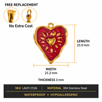 Pendentifs breloques 3D en acier inoxydable 304 plaqué or 18 carats, motifs Tarot, Œil, Tasse à thé, Valise, Cœur, Dés, Coccinelle, pour la création de bijoux DIY