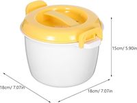 Cuiseur à riz micro-ondes, cuiseur vapeur pratique pour la maison, le dortoir, le bureau, pour soupes, pâtes, légumes, cuiseur vapeur en plastique
