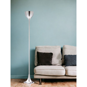 Lampada da terra moderna in acciaio minimalista HMS 67 argento metallo paralume LED sorgente luminosa per soggiorno camera da letto Hotel E26/E27 Base - Product Image 2